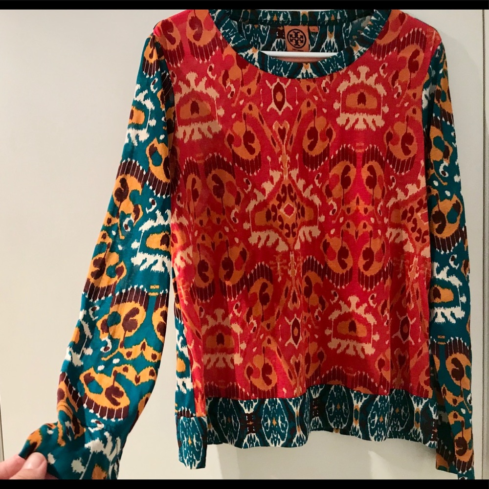 🏵TORY BURCH XL 🏵 LS Top EUC! (Size 14). Vibrant!